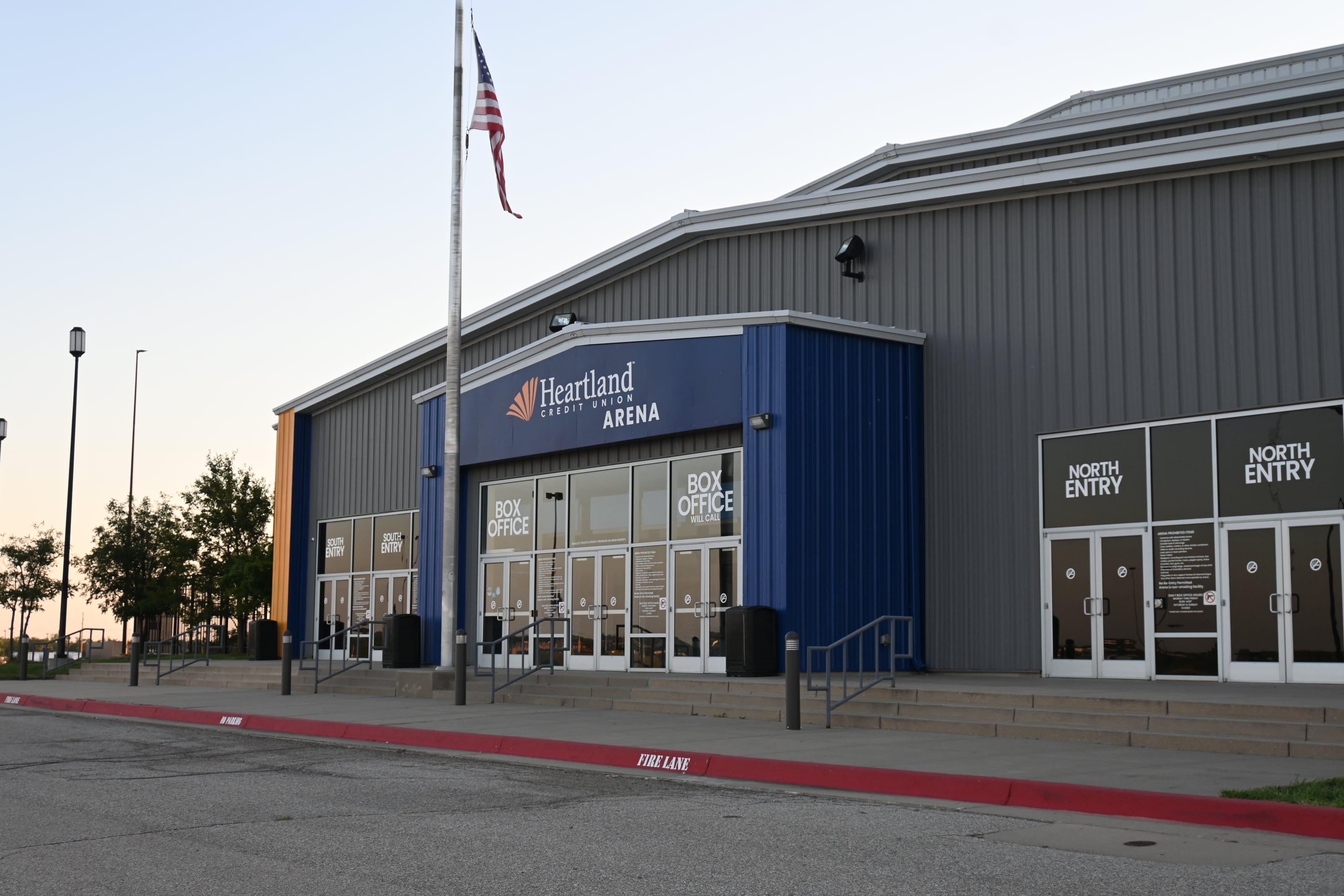Box office entrance at Heartland Credit Union Arena in Park City